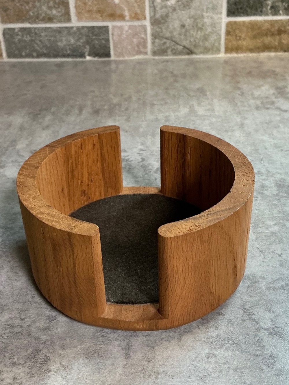Oak Coaster Holder